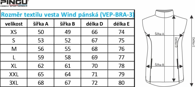 Ultralehká Vesta Wind PINGU pánská CZECH DRAGONBOAT TEAM