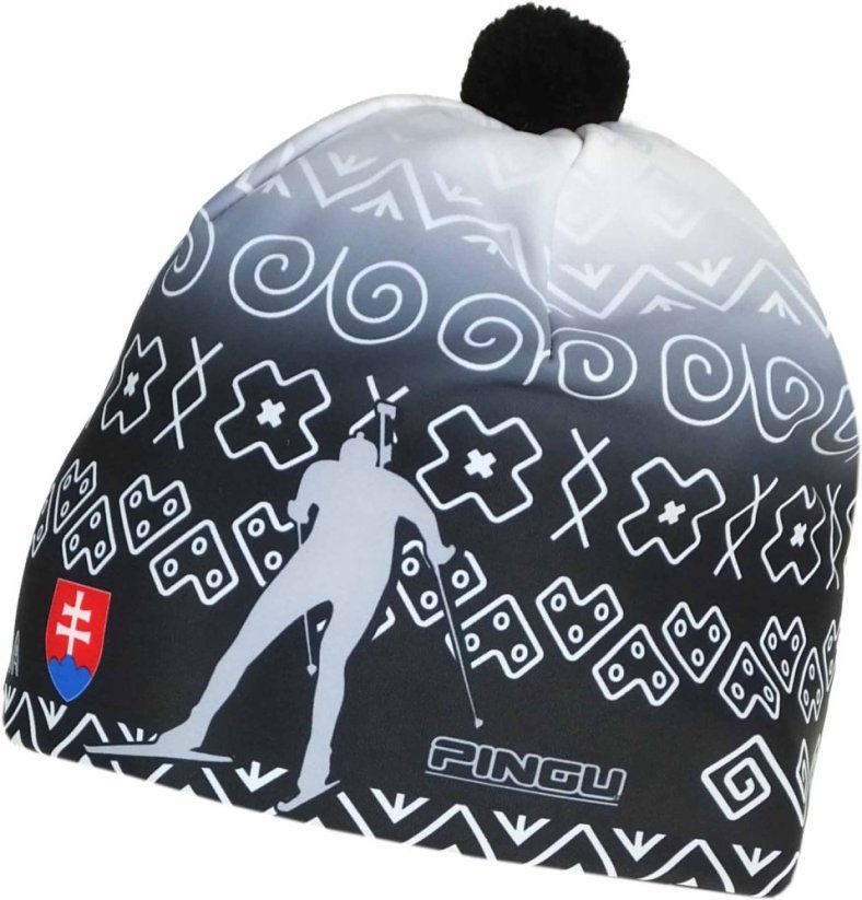 Čepice biatlon zimní s bambulí PINGU - BOBY Biatlon Slovensko
