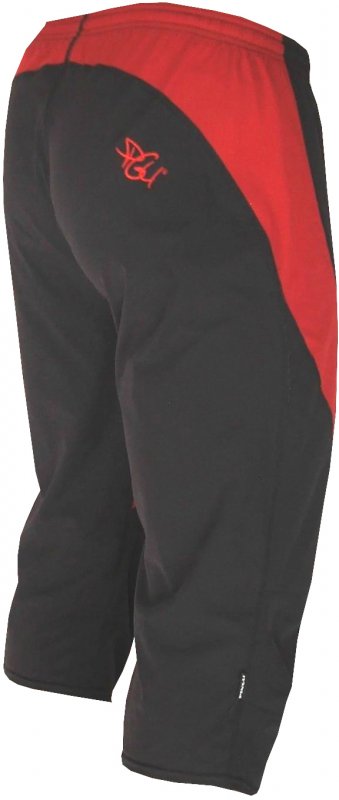 Kalhoty pánské 3/4 PINGU - JOGY - Velikost: XL, Materiál: Silver Stretch, Silver: černo-červené
