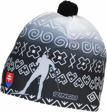 Čepice biatlon zimní s bambulí PINGU - BOBY Biatlon Slovensko