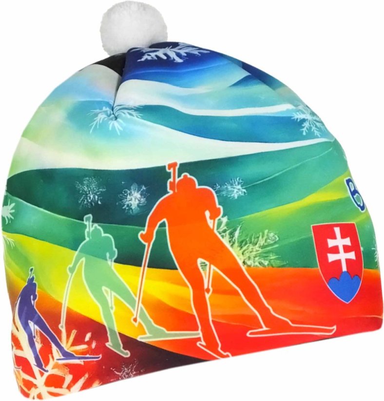 Čepice biatlon zimní s bambulí PINGU - BOBY Biatlon Slovensko