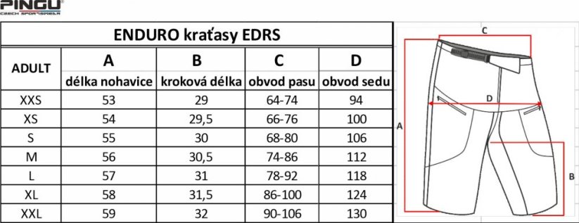 Kraťasy Enduro Short EDRS